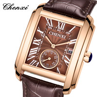 Chenxi 8216 jam tangan kuarsa pria klasik kustom mewah kalender tahan air minimalis bisnis bercahaya