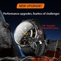 Montre intelligente 4G directe d'usine H99 AMOLED avec caméra rotative à 190 degrés Appel vidéo NFC Positionnement global Smartwatch pour hommes