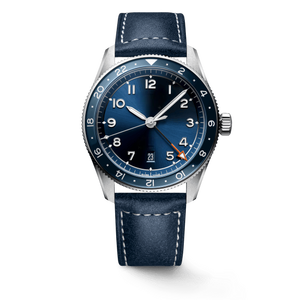 Reloj Mecánico Automático GMT para Hombre, Bisel Giratorio de 24h, Correa de Cuero de Gamuza, Función de Fecha, Manecillas Luminosas, Deportivo, Longinesing - Product Image 5