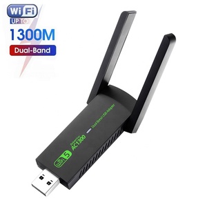 5GHz Wifi Adapter rtl8812cu không dây Card mạng băng tần kép 1300Mbps USB2.0 Wifi <span class=keywords><strong>Dongle</strong></span> cho PC miễn phí điều khiển - Product Image 1