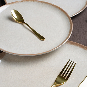 Assiette en Mélamine Beige Craquelé « Radiant Ice » dans un Ravissant Service de Vaisselle en Mélamine - Product Image 4