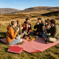 Tapis de pique-nique en aluminium imperméable épaissi, tapis portable anti-humidité pour le camping, tapis de sol pour tente, toutes saisons