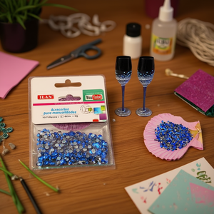 Strass Ilan 4Mm Blu Luminoso Per Artigianato E Decorazioni - Product Image 3