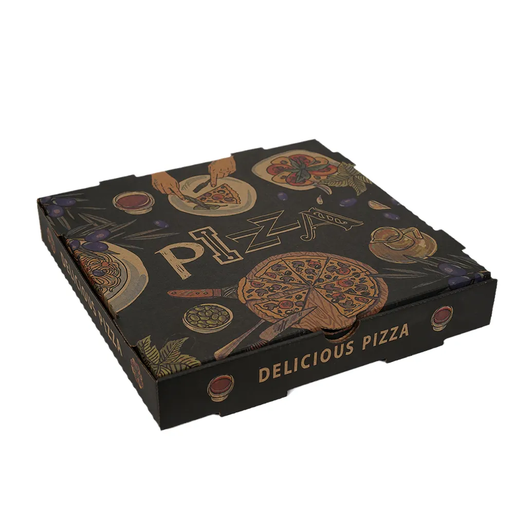 Bán buôn nhà sản xuất tùy chỉnh bánh pizza carton Takeaway hộp đồng bằng cá nhân Hộp bánh pizza