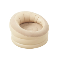 Vente directe usine OEM : Fauteuil gonflable rapide, pliable et léger en PVC floqué, avec repose-pieds, pour chambre et camping