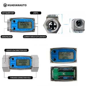 2 Inch 3/4 Kleine Roestvrijstalen Vloeibare Digitale Turbinestroommeter Voor Waterbrandstof Dieselbenzine