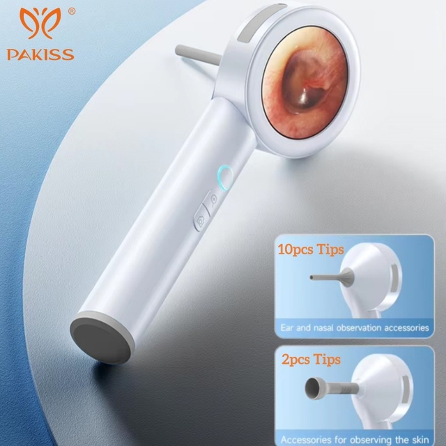 PAKISS Earwax Remover Cleaner Tool With Screen Earwax Cleaning Otoscope Video Visual Digital Ear Endoscope Camera