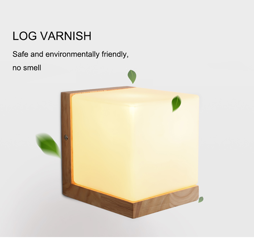 Wholesale New Design Best Wooden And Glass Material Light Source Indoor Wall Lamp Led Wall Light For Bedroom