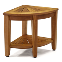 Combo home Ecke Teakholz Dusch bank Hocker mit Regal-Bambus Spa Badezimmer Dekor-Holz Sitzbank