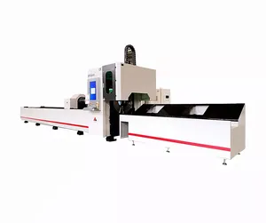 Factory Sale Steel Metal Pipe Laser Cutter Machine With Double Chucks 3000w 4000w 6000w Fiber Laser Tube Cutting Machine Price