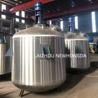 Prix usine 200L-20000L liquide chimique en acier inoxydable 304/316 réservoir de mélange avec agitateur chemisé chauffage mélangeur réservoir réacteur