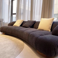 Ensemble de canapés de salon modernes et luxueux sur mesure avec design de tête de lit et fauteuils trônes en bambou écologique pour la maison