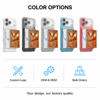 Étui de protection transparent et souple personnalisé pour cartes à collectionner, étui de téléphone portable grande capacité pour cartes à échanger, vente en gros
