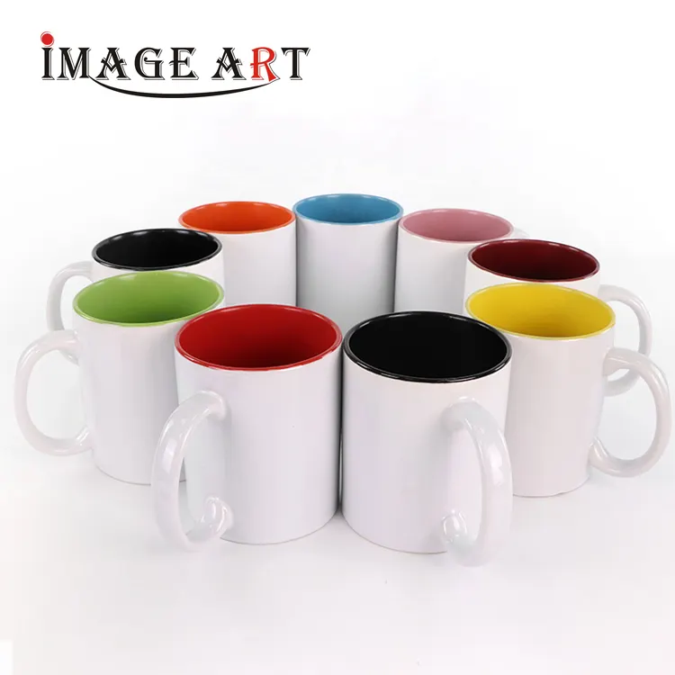 11oz Ceramic Sublimation Inner Color Coffee Mugs with Coating