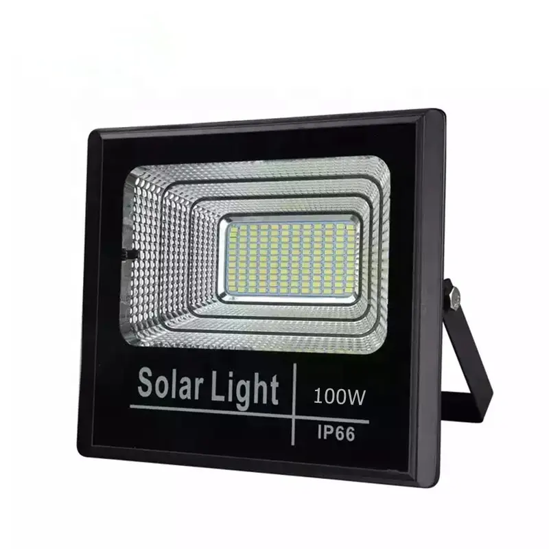 태양 전지판 IP66 100W LED 반사체를 가진 에너지 절약 검정 끝마무리 넓은 덮개 지역 홍수 빛