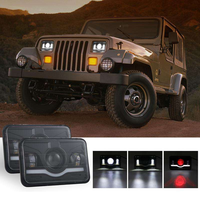 5 pouces 30W LED phare lentille voiture feux diurnes conduite 4*4 Offroad LED barre lumineuse de travail pour Jeep Golf tracteur ATV 12V 12V