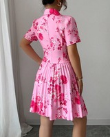 Robe midi florale pour femmes T830, vente en gros, nouvelle mode, ensemble élégant, jupe décontractée, ensemble deux pièces sophistiqué, ensemble robe deux pièces