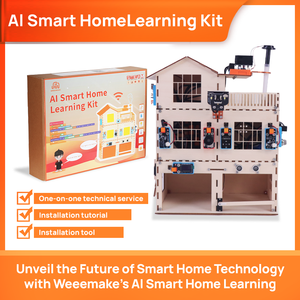 Kit <span class=keywords><strong>Casa</strong></span> Intelligente AI Fai-da-Te STEM, <span class=keywords><strong>Casa</strong></span> in Legno Programmabile Kit Robot Elettronico Basato su ESP32 per Progetti di Automazione Scolastica ed Educativa - Product Image 2