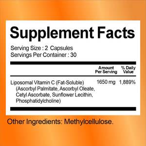 OEM OLLI Oem lipozomal <span class=keywords><strong>1000mg</strong></span> <span class=keywords><strong>C</strong></span> vitamini takviyesi kapsül yetişkinlerin cilt güzellik diyet takviyeleri için <span class=keywords><strong>500mg</strong></span> <span class=keywords><strong>C</strong></span> vitamini - Product Image 2