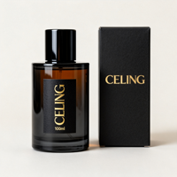 Bouteilles de parfum en verre cylindriques de haute qualité, design simple, 30 ml, 50 ml, 100 ml, avec couvercle doré