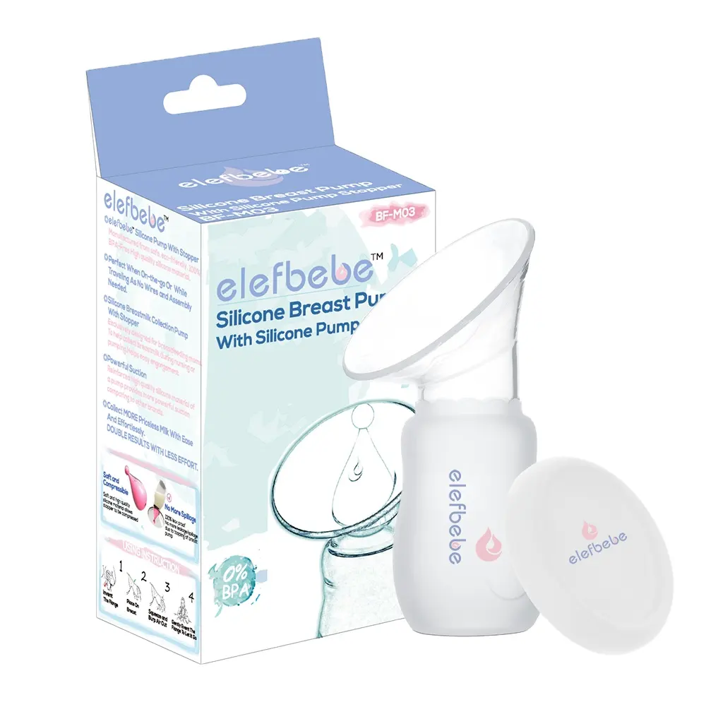 Good Value Baby Product Silicone Manual Breast Pump With Stopper And LidHot sale products