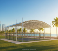 Tente modulaire à structure en acier ignifuge pour toit de terrain de padel à Dubaï – Fabrication en usine