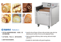 Machine à rouler les gâteaux (300-400 pièces/heure) pour rouleaux suisses et autres gâteaux roulés, avec élasticité et nombre de tours réglables librement
