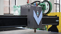 Cortadora de Plasma CNC de 300A, 1500x3000mm, de Alta Precisión, con Doble Accionamiento Lateral, Tipo Gantry de Sobremesa, con Riel Guía y Controlador de Altura de Arco