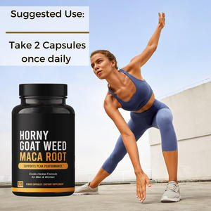 Cápsulas de Extrato de Maca e Erva de Cabra Orgânica para Homens e Mulheres Adultos, Proporcionando Energia e Crescimento Muscular, 120 Cápsulas - Product Image 3