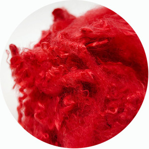 Đỏ 1.2d 51mm Trinh Nữ sợi polyester <span class=keywords><strong>PSF</strong></span> cho sợi - Product Image 2