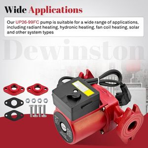 Dewinston ปั๊มหมุนเวียนน้ำร้อน230V 1 6HP สำหรับ Radiant Hydronic พัดลมคอยล์ทำความร้อนพลังงานแสงอาทิตย์ - Product Image 4