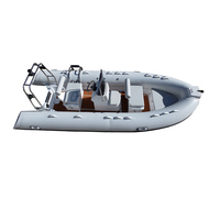 Bateau de pêche semi-rigide en fibre de verre RIB 480G 4,8 m PVC Hypalon Vente directe d'usine