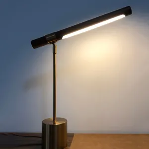 Lâmpada de mesa led estilo nórdico, luminária moderna para leitura, escritório, sala de estar