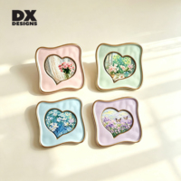 Cadre photo en alliage d'aluminium émaillé de luxe DX Designs, en forme de cœur ondulé, pour cadeau d'anniversaire de mariage