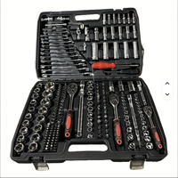 Juego de Herramientas Mecánicas Manuales de 216 Piezas, Kit de Llaves de Alto Torque Portátil, Estuche Rígido, Mantenimiento de Automóviles y Motocicletas, Multifuncional, Plástico GS