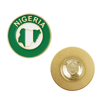 Badges souvenirs en gros du Nigéria, épingles à revers en émail avec emblème national, drapeau, forme de la terre, événement diplomatique, broches de costume personnalisées