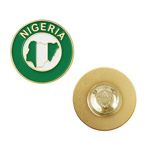 Toptan Nijerya Hatıra Rozetleri Ulusal Amblemli Bayraklı Ülke Şekilli Diplomatik Etkinlik Takım Elbise Broşları Özel Yapım - Product Image 3