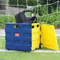 Chariot de courses pliable en plastique pour légumes et courses en plein air, avec roues faciles à déplacer, chariot de camping portable