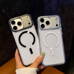 Coques de téléphone portable transparentes en TPU antichoc et anti-chute avec protection magnétique intégrale pour iPhone 17 Pro Max - Product Image 4