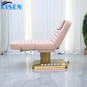 KISEN Mobilier de Salon de Luxe, Table de Massage Électrique, Chaise Cosmétique, Lit Facial pour Salon de Beauté avec 3 Moteurs et Commande au Pied - Product Image 2