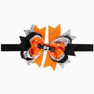 Diadema <span class=keywords><strong>de</strong></span> <span class=keywords><strong>Calabaza</strong></span> para Niños, <span class=keywords><strong>Disfraz</strong></span> <span class=keywords><strong>de</strong></span> Halloween, Diadema Elástica con Lazo, Diadema <span class=keywords><strong>de</strong></span> Halloween para Niños, Venta al por Mayor para Comercio Exterior - Product Image 1