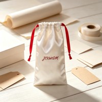 Sac à cordon en satin personnalisé pour perruque, pochette de rangement pour extensions de cheveux, emballage doux et réutilisable, sac cadeau