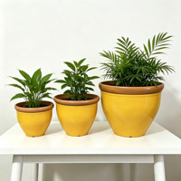 Jardinières rondes en plastique anti-UV durables, résistantes aux intempéries, pour une utilisation en intérieur et en extérieur, pour la maison et le jardin