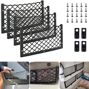 Organisateur de coffre de voiture Teng Hui, sac de rangement en plastique noir avec 12+ compartiments pour le rangement des sièges de bus et de camping-car de taille moyenne, RV Plus - Product Image 2
