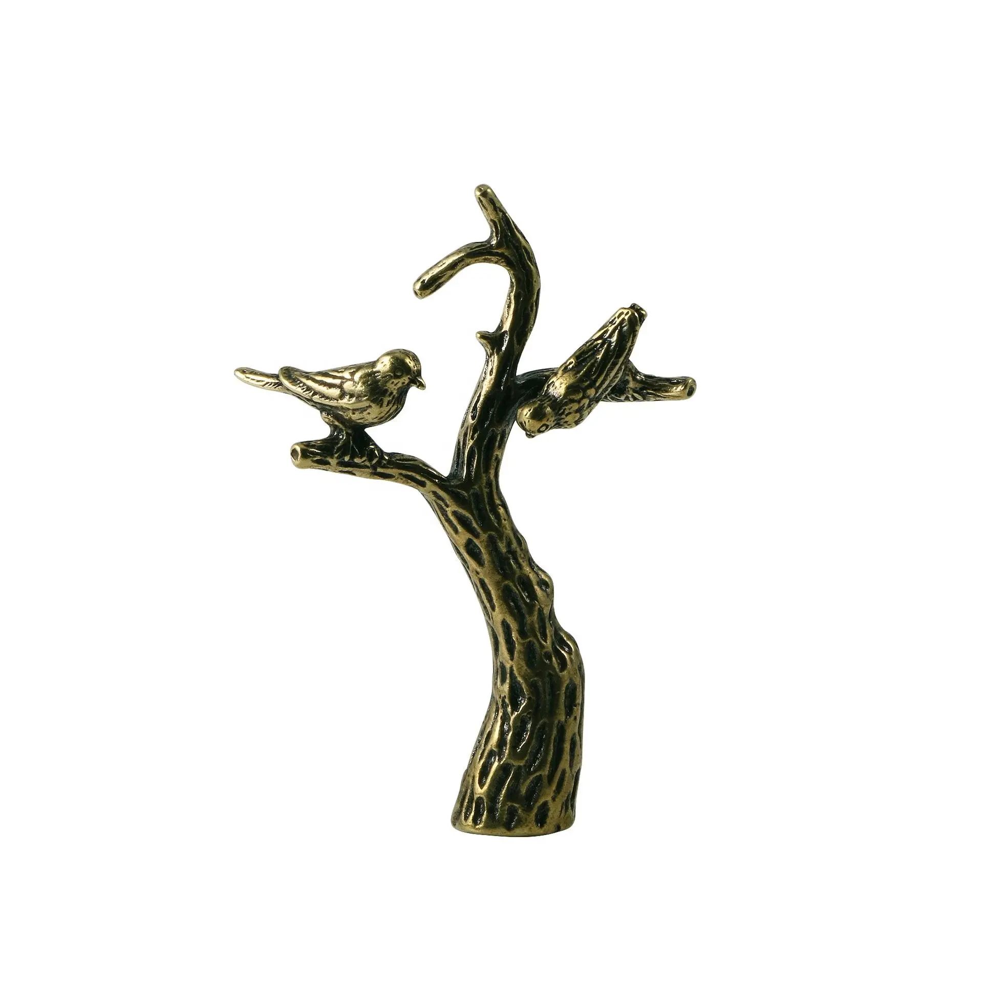 النحاس الحرف شجرة تمثال الطيور الحلي ديكور المنزل