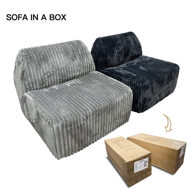 Vacuum-Compressed Sponge Sofa Set Single Person Square Design Modern Fabric Sofa for Living Room Hotel & Villa Use