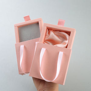 Custom Sliding Drawers <b>Paper</b> Luxury Jewelry Packaging Slider <b>Paper</b> Gift Box with Handle for Necklace Jewelry Package - Product Image 6