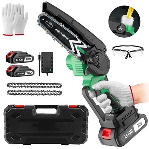 Scie à chaîne sans fil professionnelle 20V de qualité DIY pour la coupe du bois, outils électriques à batterie CS-150T, scie à chaîne sans fil 6 pouces CS-150 - Product Image 1
