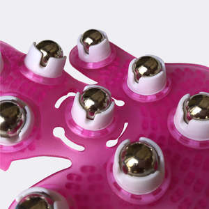 Ручной массажер для снятия боли в мышцах спины, шеи, суставов, стоп, плеч, ног, в форме ладони, массажная перчатка-роллер с шариком, материал ПВХ - Product Image 3