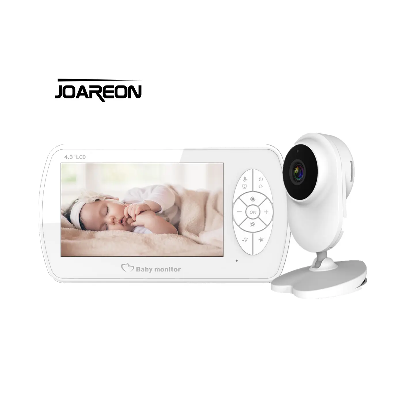 كاميرا لمراقبة الأطفال مراقبة VOX4.3inch شاشة الكريستال السائل الرقمية 2.4 جيجا هرتز 1080P HD بكاء الكشف مراقبة الطفل